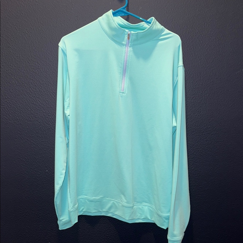 Peter Millar Aqua Quarter-Zip Pullover - Large